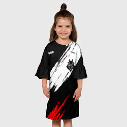 Платье клеш для девочки G2 форма, цвет: 3D-принт — фото 2