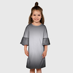 Платье клеш для девочки Серебристый градиент, цвет: 3D-принт — фото 2