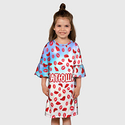 Платье клеш для девочки Катюша с любовью, цвет: 3D-принт — фото 2