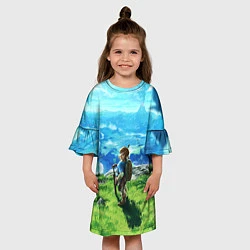 Платье клеш для девочки Link, цвет: 3D-принт — фото 2