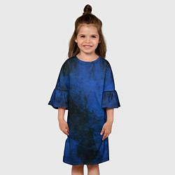 Платье клеш для девочки Синий дым, цвет: 3D-принт — фото 2