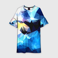 Детское платье Polygon blue abstract collection