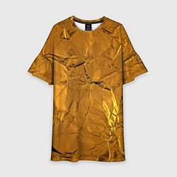 Платье клеш для девочки Золотое стекло, цвет: 3D-принт