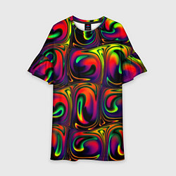 Платье клеш для девочки Digital abstraction paint, цвет: 3D-принт