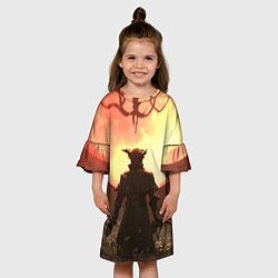 Платье клеш для девочки Охотник против сущности, цвет: 3D-принт — фото 2