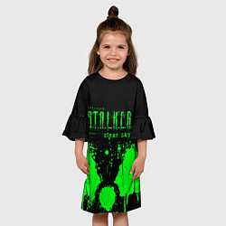 Платье клеш для девочки Stalker clear sky radiation, цвет: 3D-принт — фото 2