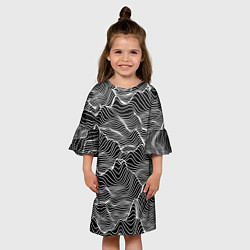 Платье клеш для девочки Авангардный растровый паттерн, цвет: 3D-принт — фото 2