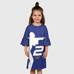 Платье клеш для девочки Counter Strike 2 силуэт, цвет: 3D-принт — фото 2