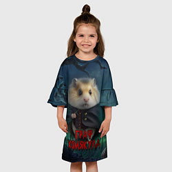 Платье клеш для девочки Жуткий граф Хомякула, цвет: 3D-принт — фото 2