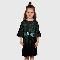 Платье клеш для девочки Сумерки Белла Эдвард Джейкоб арт, цвет: 3D-принт — фото 2