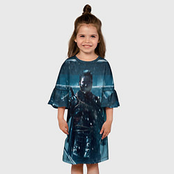Платье клеш для девочки Ghost of Tsushima зима, цвет: 3D-принт — фото 2
