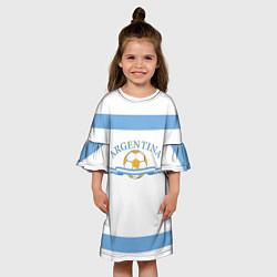 Платье клеш для девочки Аргентина форма, цвет: 3D-принт — фото 2