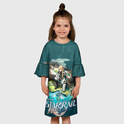 Платье клеш для девочки Лоча Хонкай Стар Рейл, цвет: 3D-принт — фото 2