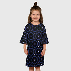 Платье клеш для девочки Ясна3 - Круги, цвет: 3D-принт — фото 2