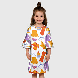 Платье клеш для девочки Мой шопинг, цвет: 3D-принт — фото 2