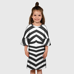 Платье клеш для девочки Классическая полоска костюма Барби, цвет: 3D-принт — фото 2