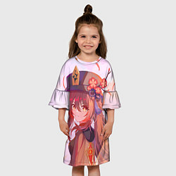 Платье клеш для девочки Геншин Импакт: Ху Тао, цвет: 3D-принт — фото 2