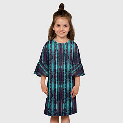 Платье клеш для девочки Киберпанк атмосфера, цвет: 3D-принт — фото 2