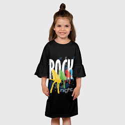 Платье клеш для девочки Rock Night, цвет: 3D-принт — фото 2