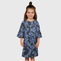 Платье клеш для девочки Стиль камуфляж, цвет: 3D-принт — фото 2