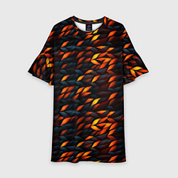 Детское платье Black orange texture