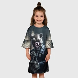 Платье клеш для девочки Payday 3 animal mask, цвет: 3D-принт — фото 2