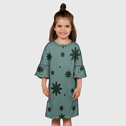 Платье клеш для девочки Цветочная фейерия, цвет: 3D-принт — фото 2