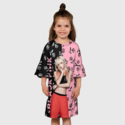 Платье клеш для девочки Blackpink - Lalisa, цвет: 3D-принт — фото 2