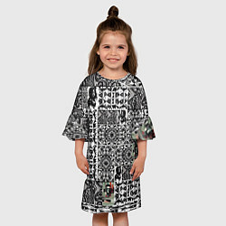 Платье клеш для девочки Орнамент древних цивилизаций, цвет: 3D-принт — фото 2