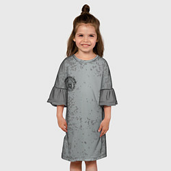 Платье клеш для девочки Велес помни корни, цвет: 3D-принт — фото 2