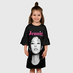 Платье клеш для девочки Blackpink Jennie Portrait, цвет: 3D-принт — фото 2