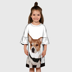 Платье клеш для девочки Джек-рассел терьер, цвет: 3D-принт — фото 2