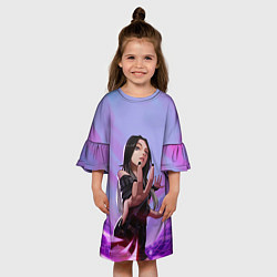 Платье клеш для девочки Карина арт - Aespa, цвет: 3D-принт — фото 2