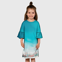 Платье клеш для девочки Нейрокремль, цвет: 3D-принт — фото 2