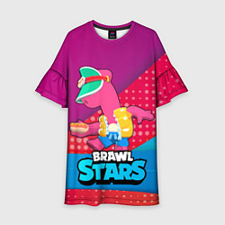 Платье клеш для девочки Brawl Stars Doug, цвет: 3D-принт
