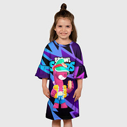 Платье клеш для девочки Даг из Бравл Старс, цвет: 3D-принт — фото 2