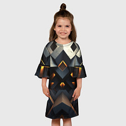 Платье клеш для девочки Объемные конструкция, цвет: 3D-принт — фото 2