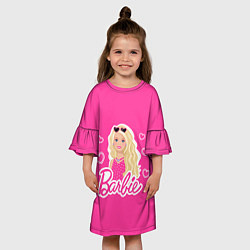 Платье клеш для девочки Кукла Барби, цвет: 3D-принт — фото 2