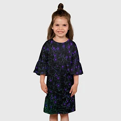 Платье клеш для девочки Звездные сети, цвет: 3D-принт — фото 2