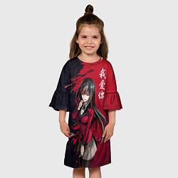 Платье клеш для девочки Аниме Тянка, цвет: 3D-принт — фото 2