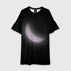 Платье клеш для девочки Туманный месяц, цвет: 3D-принт
