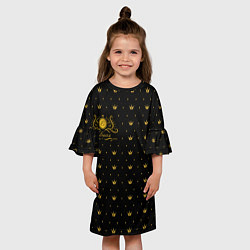 Платье клеш для девочки Королевский паттерн - Евгения, цвет: 3D-принт — фото 2