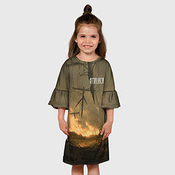 Платье клеш для девочки STALKER Рассвет, цвет: 3D-принт — фото 2
