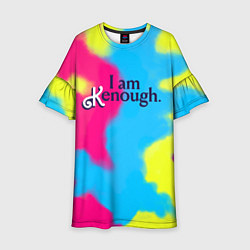 Платье клеш для девочки I Am Kenough Tie-Dye, цвет: 3D-принт