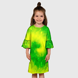 Платье клеш для девочки Тай-дай Солнечный луч, цвет: 3D-принт — фото 2