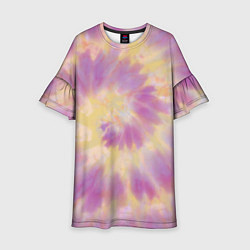 Платье клеш для девочки Tie-Dye дизайн, цвет: 3D-принт