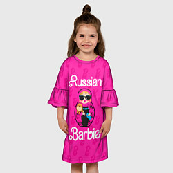 Платье клеш для девочки Barbie russian, цвет: 3D-принт — фото 2