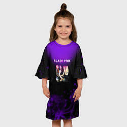 Платье клеш для девочки Blackpink art, цвет: 3D-принт — фото 2