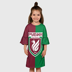 Платье клеш для девочки Казанский Рубин, цвет: 3D-принт — фото 2