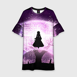 Платье клеш для девочки Touhou Project Yuyuko Сайгёдзи, цвет: 3D-принт